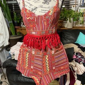Cider Multicolor Zigzag Patterned 2 Piece Set. Size S